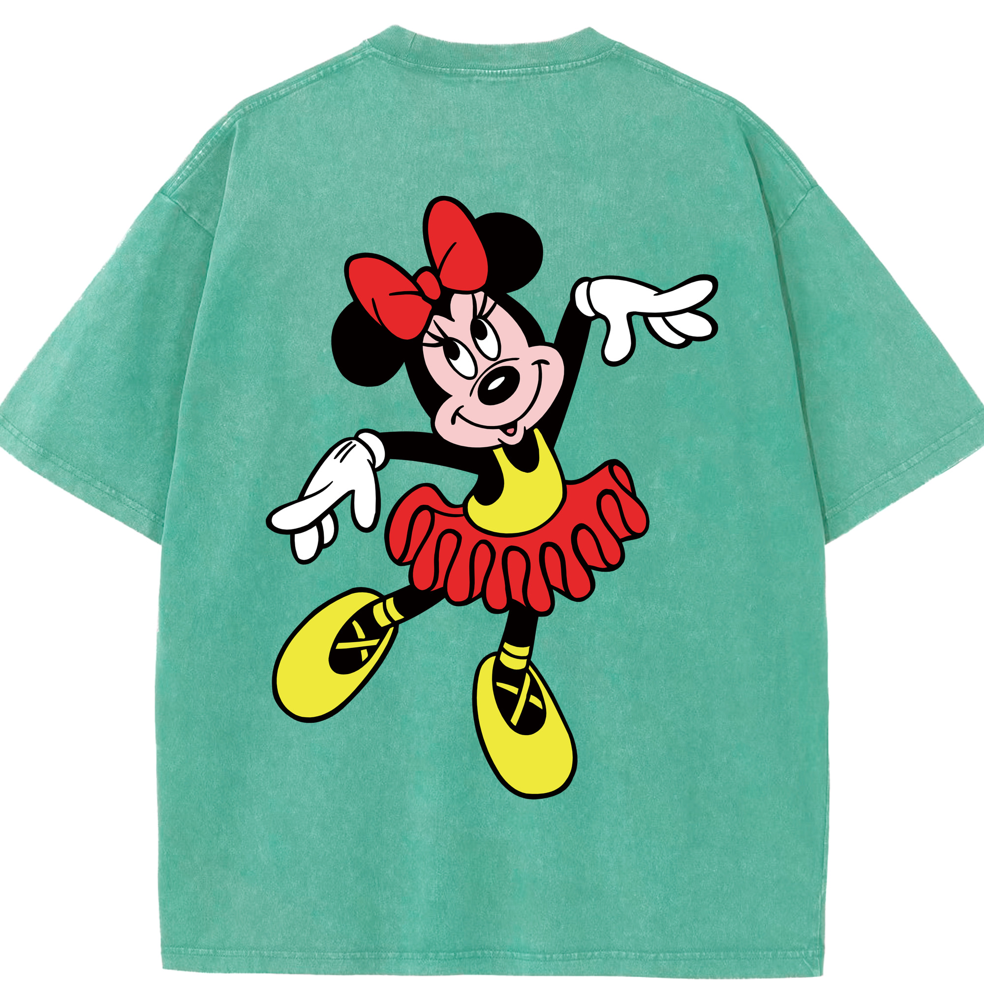（画像用） ミッキーマウス Mickey Mouse 綿100% ヴィンテージ風 半袖Tシャツ（背面プリント）